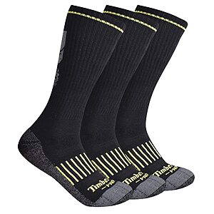 3-Pack Timberland Pro Men's Crew Socks (Black, Sizes L & XL) $  5.90 ($  1.96/pair) + Free Shipping w/ Prime or on $  35+