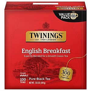 100-Count Twinings English Breakfast Tea Bags $8 w/ Subscribe & Save