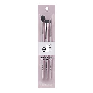 3-Piece e.l.f. No Budge Makeup Eyeshadow Brush Set Trio $4 + Free Shipping w/ Prime or on $35+