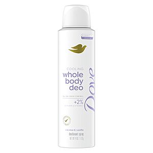 4-Oz Dove Whole Body Aluminum Free Invisible Spray Deodorant (Coconut & Vanilla) $6.49 w/ S&S + Free Shipping w/ Prime or on $35+