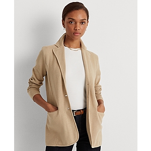 Lauren Ralph Lauren Women's Sweater-Knit Blazer (Birch Tan) $58.43 + Free Shipping