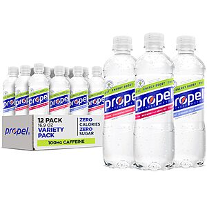 12-Pack 16.9-Oz Propel Energy Boost Zero Calorie Flavored Water (Variety Pack) .80 w/ Subscribe & Save