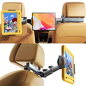 Lisen 3-in-1 iPad Tablet Holder Car Mount for Headrest (Black) $10.79 + Free Shipping w/ Prime or on $35+