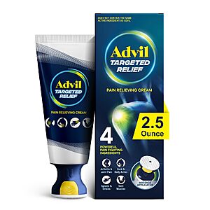 2.5-Oz Advil Targeted Relief Pain Relieving Cream w/ Massage Applicator $9.73 w/ S&S + Free Shipping w/ Prime or on $35+