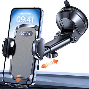LOTUNY Rotatable Base Universal Phone Holder for Car Dashboard Windshield $4.99 + Free Shipping w/ Prime or on $35+