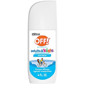 4-Oz OFF! Adults & Kids' Insect Repellent Bug Spray (Fragrance-Free) $3.78 w/ S&S + Free Shipping w/ Prime or on $35+
