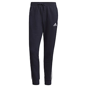adidas Men's Essentials French Terry Tapered Cuff 3-Stripes Pants (Legend Ink/White) $12 + Free Shipping
