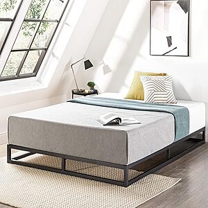 6" Mellow Modernista Low Profile Metal Platform Bed Frame w/ Wooden Slat Support (Queen, Black) $73.57 + Free Shipping