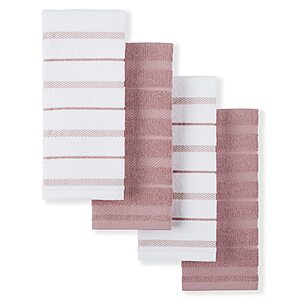 4-Pack KitchenAid Albany Kitchen Towel Set (Dried Rose/White) $9.47 + Free Shipping w/ Prime or on $35+