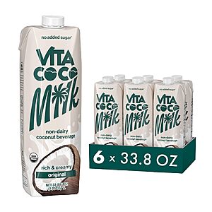 6-pk 33.8-oz Vita Coco Original Organic Coconut Milk .40 w/ Subscribe & Save