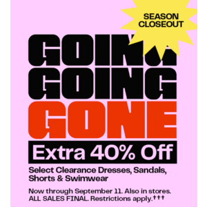 Nordstrom Rack: Extra 40% Off Select Clearance Dresses, Sandals, Shorts, & Swimwear + Free Shipping on $89+