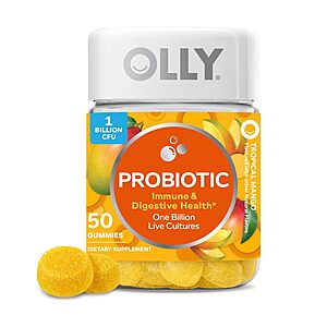 50-Count Olly Probiotic Immune & Digestive Support Gummy Supplement (Mango) .85 w/ Subscribe & Save