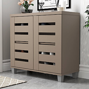 12-Pair Steelside Crete Lismore Shoe Storage Cabinet (Warm Taupe) $72.99 + Free Shipping