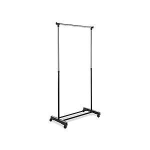 66" Whitmor Adjustable Garment Rolling Rack (Black/Chrome) $9.99 + Free Shipping w/ Prime