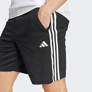 Men's adidas Train Essentials Pique 3-Stripes Training Shorts (Black or Grey) .20 + Free S/H