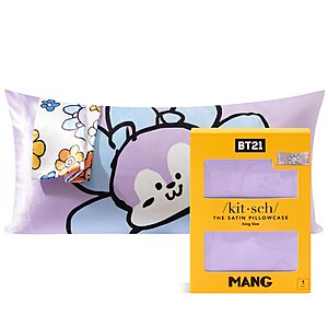 36" x 19" Kitsch x BT21 Satin Pillowcase w/ Zipper (King) $9.99 + Free Shipping w/ Prime or on $35+