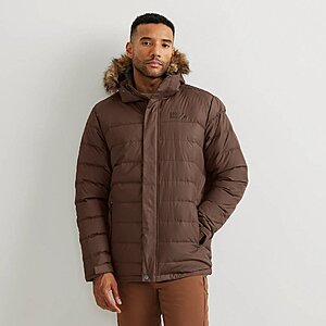 Eddie Bauer Men's Boundary Pass Down Hooded Parka Jacket (Peat or Storm) $65 + Free S/H on $100+