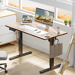 46" Inbox Zero Koree Standing & Height Adjustable Desk (Rustic Brown/Black) $97.99 + Free Shipping