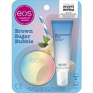 2-Pack eos Flavor Lab Secret Menu Gift Set (Brown Sugar Boba Lip Scrub & 24H Moisture Super Balm) $5.69 w/ S&S + Free Shipping w/ Prime or on $35+