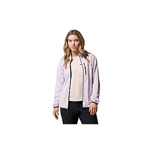 Columbia Women's Essential Hike Grid Fleece Full Zip Jacket (Lavender Pearl/Black, Sizes L & XL) $19.99 + Free Shipping w/ Prime