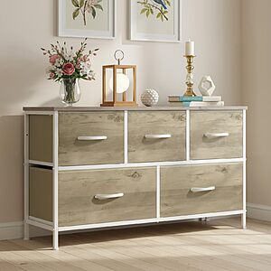 5-Drawer Olixis Bedroom Dresser (Greige Oak) $28.99 + Free Shipping w/ Prime or on $35+