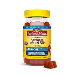 84-Count Nature Made Men's 50+ Advanced Multivitamin Gummies $7.01 w/ S&S + Free Shipping w/ Prime or on $35+