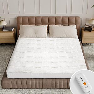 Lightning Deal: 15" Templewet Heated Electric Mattress Pad w/ 4 Heat Settings & 10 Hour Auto Off (Twin) $33.98 + Free Shipping w/ Prime or on $35+