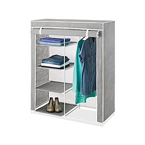 42" Whitmor Compact Clothes Closet (Grey) $16.99 + Free Shipping w/ Prime