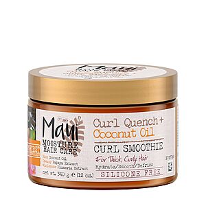 12-Oz Maui Moisture Curl Quench + Coconut Oil Hydrating Curl Smoothie Styling Cream $4.73 w/ S&S + Free Shipping w/ Prime or on $35