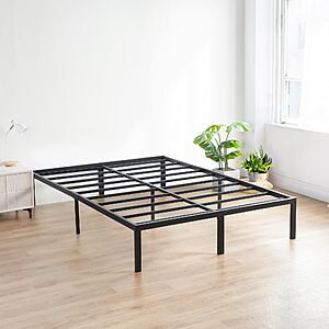 18" Olee Sleep Heavy Duty Steel Slat Easy Assembly Platform Bed Frame (Black, King) $44.99 + Free Shipping