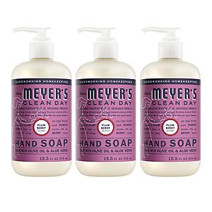 3-Pk 12.5-Oz Mrs. Meyer's Clean Day Liquid Hand Soap (Plum Berry) $9.90 w/ S&S