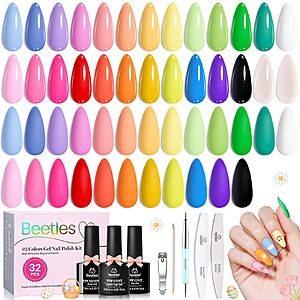 32-Piece beetles Pastel Gel Nail Polish Set w/ 25 Colors, Base & Top Coat, & More $12.90 w/ S&S + Free Shipping w/ Prime or on $35+