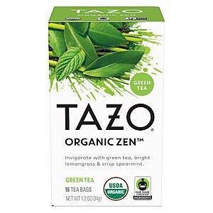 Select Accts: 16-Ct TAZO Organic Zen Caffeinated Green Tea $2.75 w/ S&S