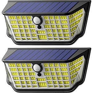 2-Pack WdtPro 326-LED Solar Waterproof Outdoor Lights $14.99 ($7.49 each) + Free Shipping w/ Prime or on $35+