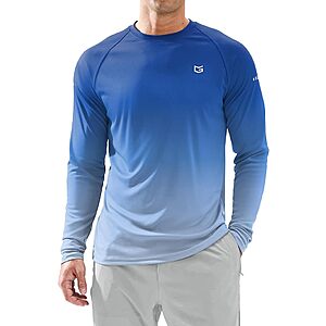 G Gradual Men's UPF 50+ Long Sleeve Athletic Shirt (Various Colors) $12