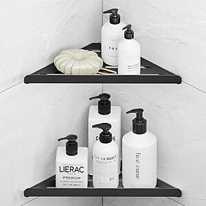 2-Pack Fikoksol Triangle Corner Shower Caddy (Black) $6.99 ($3.49 each) + Free Shipping w/ Prime or on $35+