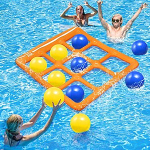 TicTac Shot Inflatable Tic-Tac-Toe Pool Toy w/ 10 Balls (3 colors) from $14.24 + Free Shipping w/ Prime or on $35+