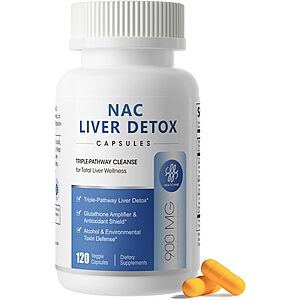 120-Ct 900mg iMATCHME NAC Liver Detox Antioxidant Supplement Capsules $10.80 w/ S&S + Free S&H
