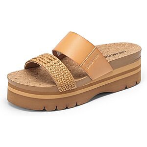 DREAM PAIRS Women's Platform Wedge Sandals (Tan) $21.44 + Free Shipping w/ Prime or on $35+