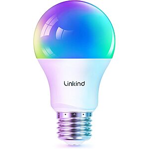 Linkind A19 E26 60W Smart LED Light Bulb $5 