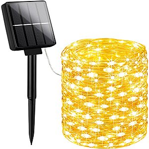 40' 100-LED Brightever Solar String Lights w/ 8 Lighting Modes (Warm White)