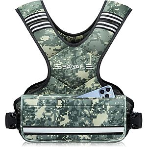 Prime: BAGAIL 4-10lb Adjustable Weighted Vest for Women (Green Camo) $6.50 + Free S&H