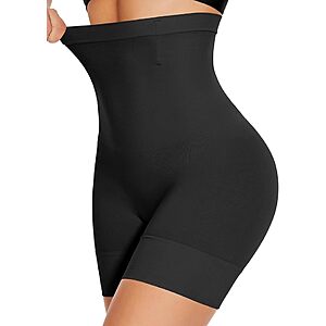 YADIFEN Women's High-Waisted Tummy Control Shapewear Shorts (Black or Nude)