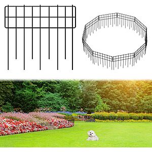 10-Pk 12.99" x 11.97" Promitop Square Metal Garden Fence Panels