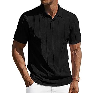 PJ PAUL JONES Men's Short Sleeve Knit Polo Shirt (Various)