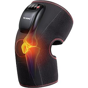 FIT KING Air Compression Knee Massager w/ Heat, 3 Modes & 3 Intensities $30 + Free S&H