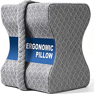 10.5" UJPFEO Memory Foam Knee Pillow for Side Sleepers w/ Strap