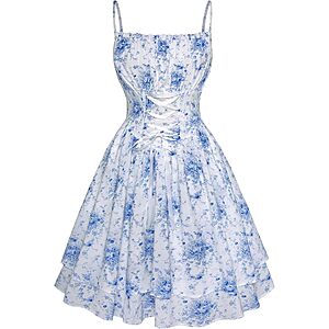Scarlet Darkness Women's Corset Milkmaid Dress w/ Adjustable Straps (Various)