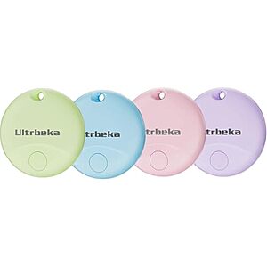 4-Pk Ultrbeka Tag MFi Certified Bluetooth Item Finder for iPhone / iPad