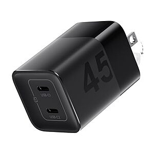 wegear 45W 2-Port GaN USB-C Fast Charger (2 Colors)